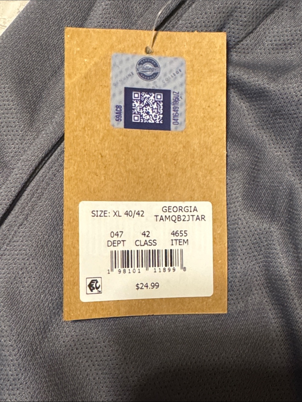 UGA Bulldogs Men's Gray Athletic Shorts - Picture 3 of 6